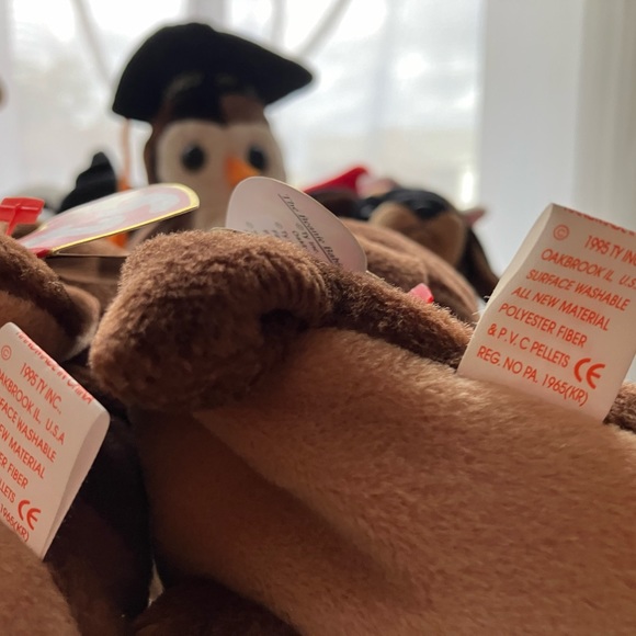 TY BEANIE BABIES  “HOOT” 1995 HANG & TUSH TAGS - BD 8-9-95-#4073 4th GENERATION - Picture 5 of 7